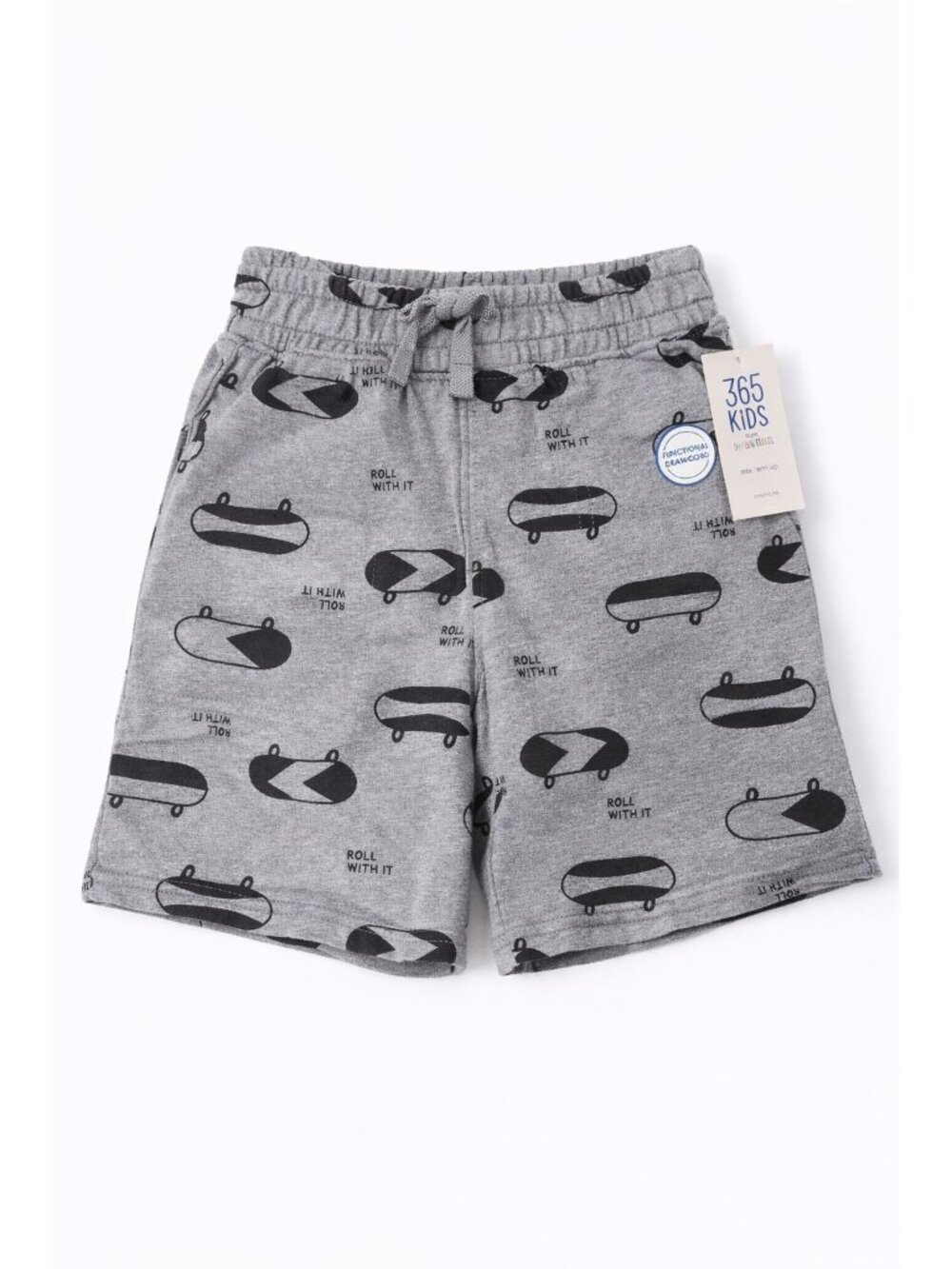 NWT Boys French Terry Shorts Size 8 - Skateboard Print Casual Kids Shorts